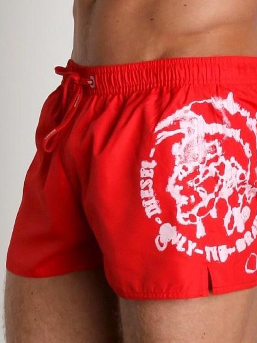 Diesel Men’s Red Graphic Swim Shorts